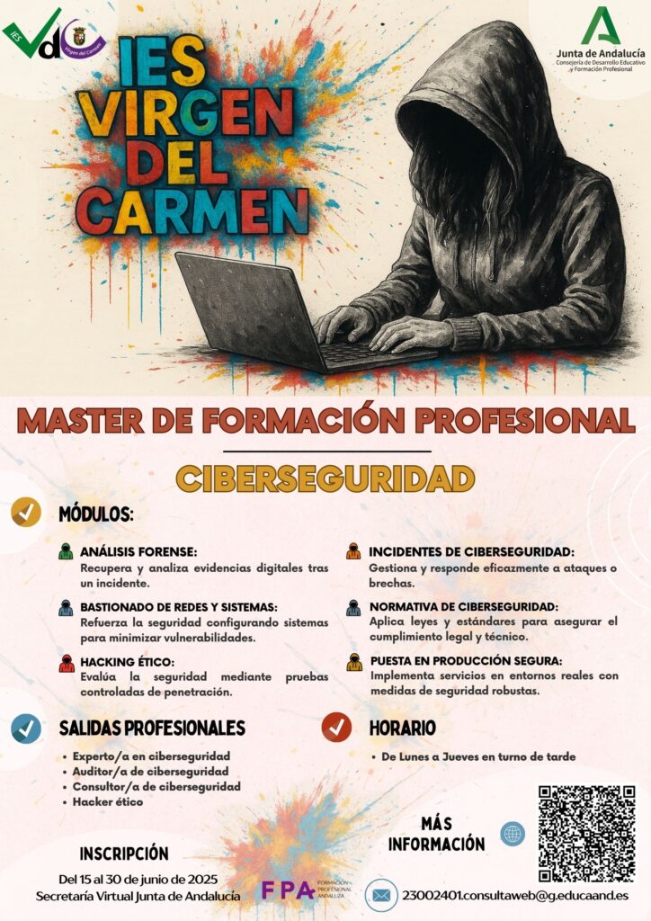Curso de Especialización en Ciberseguridad. IES Virgen del Carmen. Jaén.