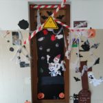 Puerta decorada Halloween